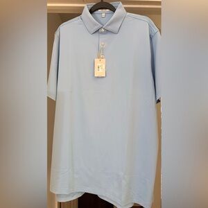 PETER MILLAR FIRM PRICE BABY BLUE POLO CROWN SPORT SUMMER COMFORT XLARGE